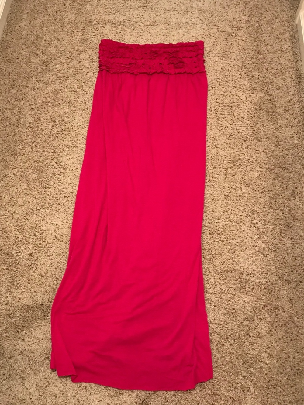 Strapless swim cover up dress